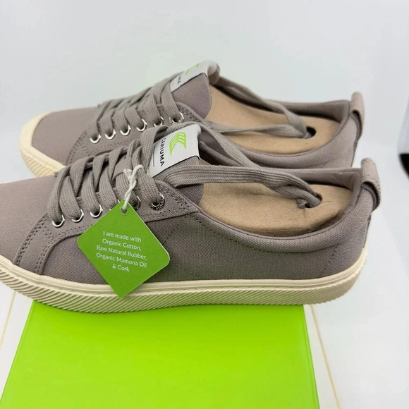 Cariuma Unisex Oca Low Sneaker Casual Shoes Lace-Up Mystic Grey Canvas Sz 9.5/11 - Picture 1 of 9